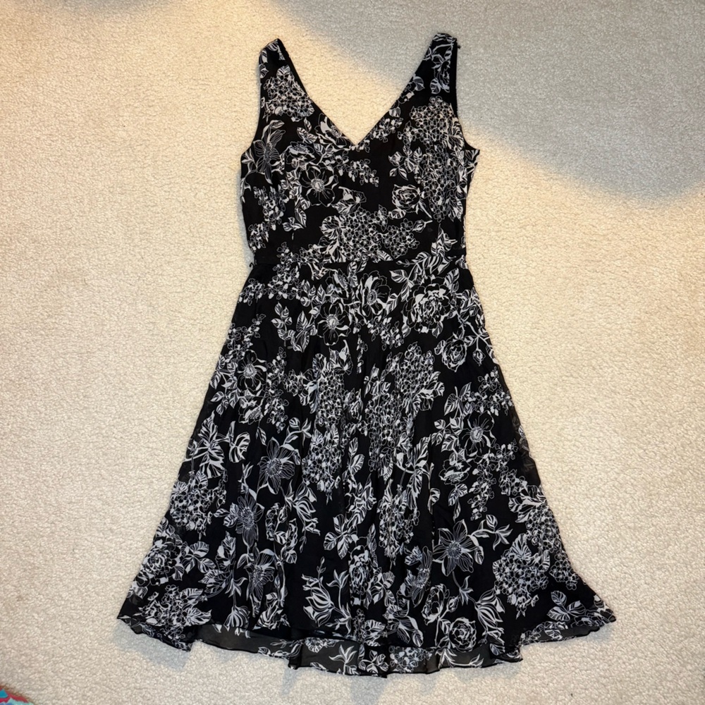 EUC floral silk dress